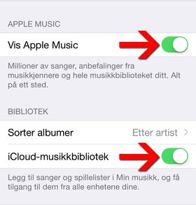 Disse valgene må være aktivert.