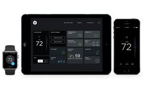 Ecobee3 kan styres med både iPhone, iPad og Apple Watch via en egen applikasjon.