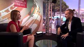 Guetta under ntervjuet med BBC World.
