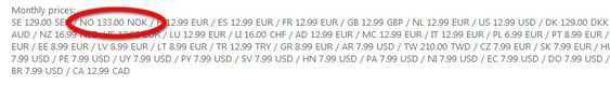 En annen pris gjelder dersom du betaler via appen.