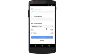 Slik ser kjøpsvinduet til «Purchase on Google» ut.