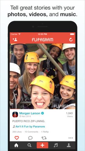 Slik kan en Flipagram-post se ut.