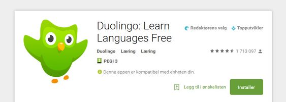 Last ned Duolingo i Google Play eller i Apple App Store.