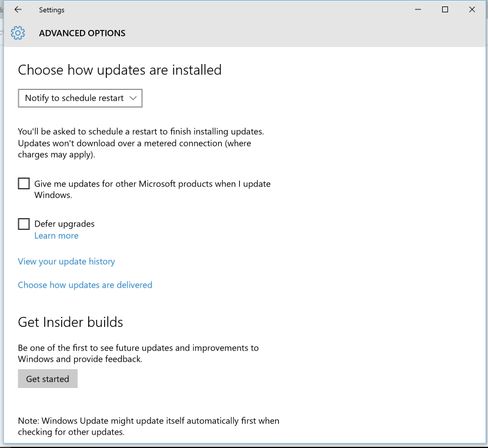 Du får gjøre noen oppdateringsvalg selv, men de viktige oppdateringene lar seg ikke hoppe over med Windows 10.