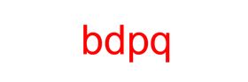 Bokstavene b, d, p og q blir speilbilder av hverandre med Arial.