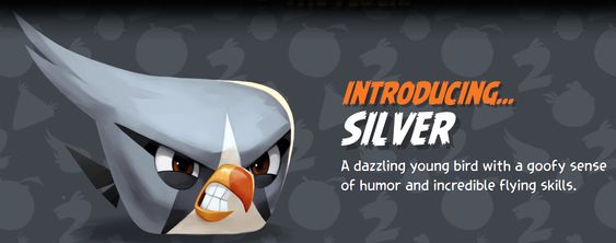 Silver er så vidt vi kan se den eneste nye Angry Birds-fuglen.