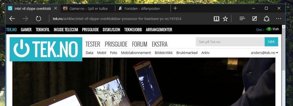 Microsofts nye Edge finnes kun for Windows 10.