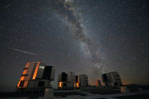 Perseidene er synligst på den nordlige halvkulen, men dette bildet er tatt ved ESOs Very Large Telescope i Chile, i 2010.
