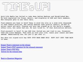 Dette var meldingen fra hackerne om at Avid Life Media ikke hadde oppfylt kravet fra hackerne, noe som førte til at opplysningene om brukerne ble lekket.