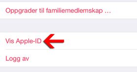Vis Apple-ID.