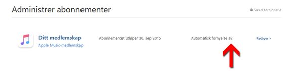 Skru av Automatisk fornyelse hvis du vil avslutte abonnementet etter prøvetiden.