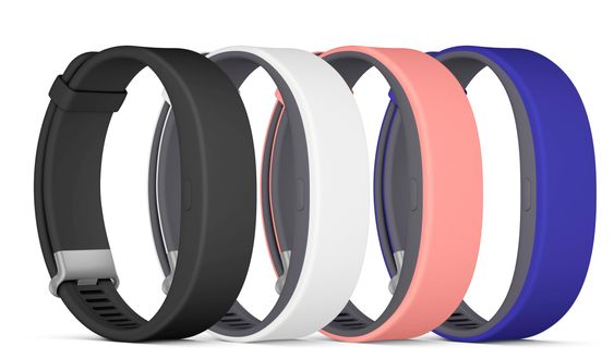SmartBand 2 kommer i fire ulike farger, men bare svart eller hvitt i første omgang.