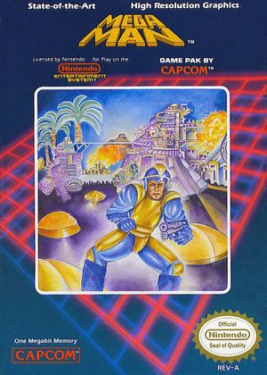 Forhåpentligvis henter ikke filmskaperne mye inspirasjon fra omslaget til det første Mega Man-spillet.