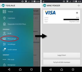 Under «Mine penger» er det mulig å legge til flere pengekilder. Det gjør det enkelt å velge om du skal betale med MasterCard, vanlig VISA eller for eksempel familiens fellesbankkort.
