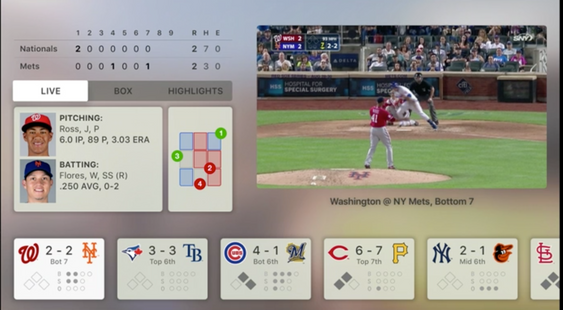 Apper er et stort fokus i nye Apple TV, og amerikanerne ha selvfølgelig laget en app for baseball.