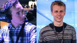 Eskil «Fearsome» Uggen (t.v) og Julian «DogSledder» Nash har også et veddemål gående.