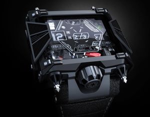 Klokken har et design som Star Wars-fansen enkelt vil kunne kjenne igjen.