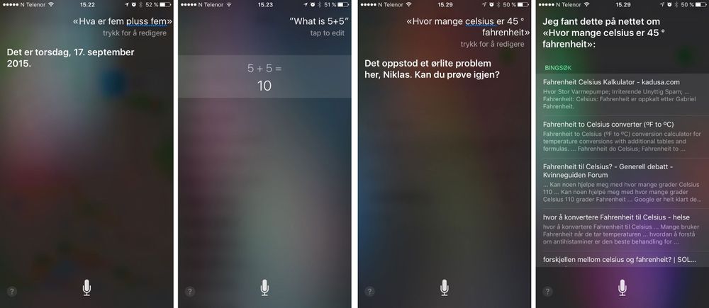 Siri får stryk i barneskole-matte.