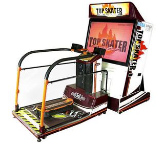 Slik ser en Top Skater-arkademaskin ut.