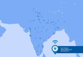 Dette er de første 100 stasjonene som får Wi-Fi av Google i India.