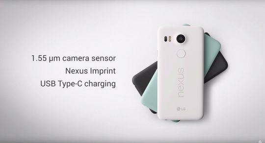 Nexus 5x kommer også i tre (litt mer gøyale) farger.