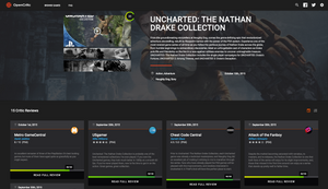 Slik ser en side hos OpenCritic ut.