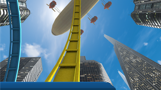 Berg-og-dalbaner fungerer godt med VR, siden man er spent fast i spillet.