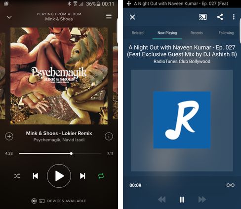 Spotify og TuneIn Radio er to av de mer populære appene som støtter Chromecast Audio.