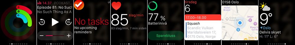 Slik ser «Oversikt»-appene ut.