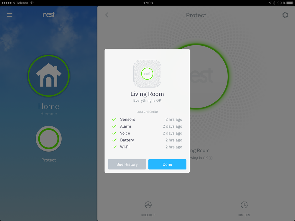 Nest Protect sjekker seg selv.