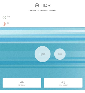 Slik ser forsiden til Tidr.no ut.
