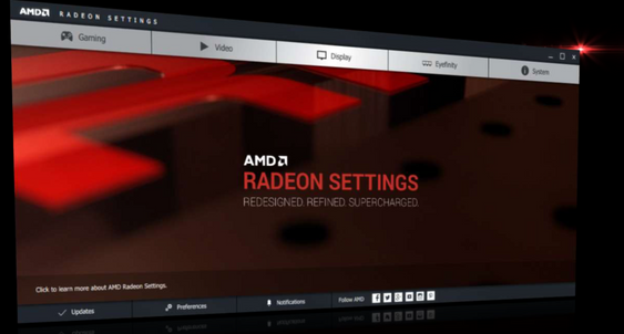 Dette møter deg når du starter Radeon Settings.