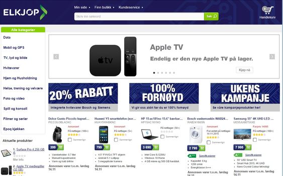 Elkjøp er nest billigst i Tek.nos store pristest høsten 2015.