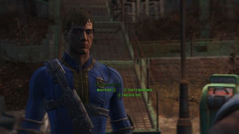 Gjennom dialog kan du utforske hvilken type person du vil være i Fallout 4.