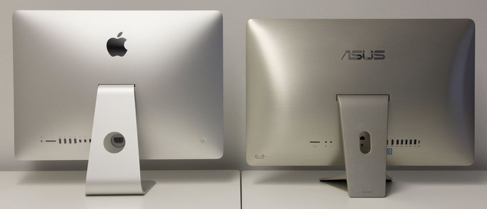 Visse likheter er det jo. Apple iMac til venstre, Asus Zen AiO til høyre.