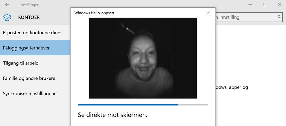 At Windows kjente igjen undertegnede etter dette, er en smule vanskelig å forstå. Men det virker.