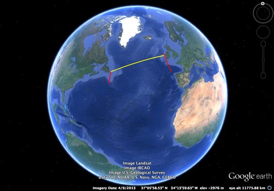 Den åpne regattaen for autonome seilbåter går fra St. John's i Canada til Dingle i Irland. Strekningen er på 2.900 km. 