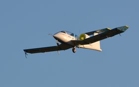 Airbus E-Fan som fløy over den engelske kanal i fjor sommer.