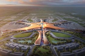 Den planlagte nye flyplassen i Beijing.
