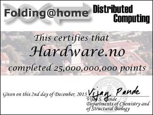 Team Hardware.no har passert 25 milliarder poeng.