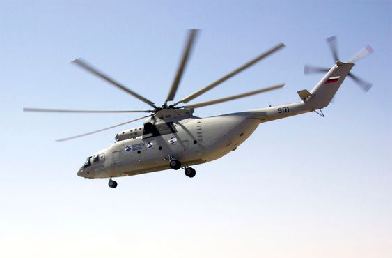 Mi-26T2-prototypen ble vist fra på det russiske forsvarsdepartementets innovasjonsdag i Moskva i august i fjor.