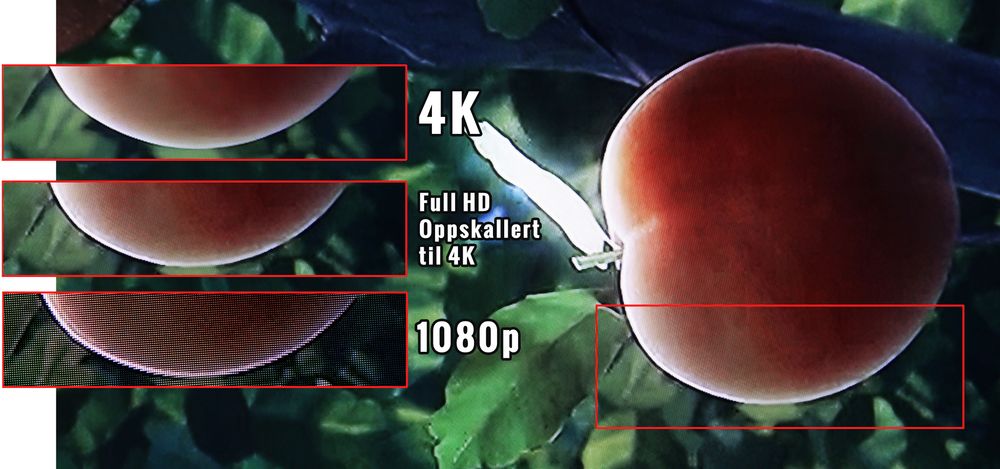 Trykk og se forskjellen på de tre alternativene. .