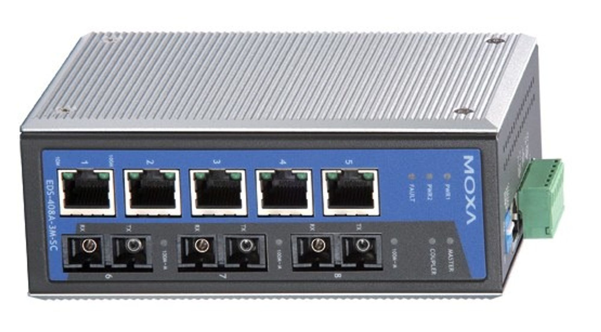 Switch i ATEX-sone 2 kan sende fibersignaler til sone 0 og 1 via en barriere.