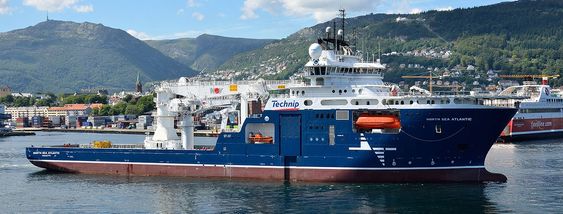 Nortjh SeaAtlantic ble levert fra Noryards i Bergen i juli i fjor.Skipet har en 550 tonns-kran fra NOV og er leid ut til Technip på seksårskontrakt. 