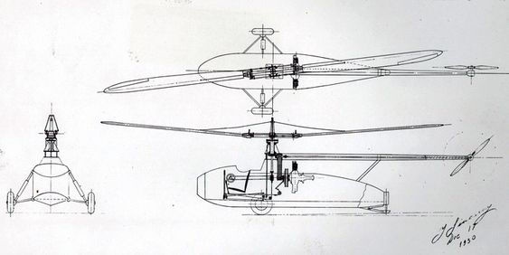 Igor Sikorsky fikk i 1935 innvilget patent på helikopter med én hovedrotor og en halerotor.VS-300 ble senere utviklet til det masseproduserte helikotperet R4/S-47.