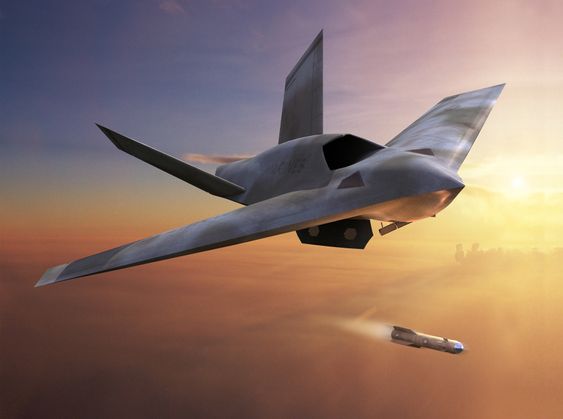 En tre år gammel illustrasjon av hvordan Lockheed Martin ser for seg et mulig kommende ubemannet kampfly. 