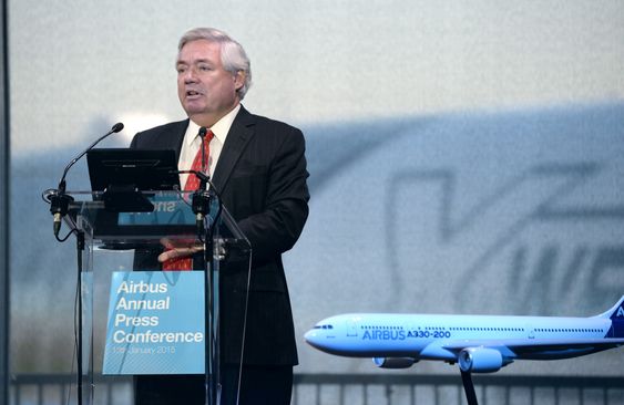John Leahy, COO i Airbus, oppsummerte flyprodusentens fjorår og kom også med nyheten om A321 LR. 