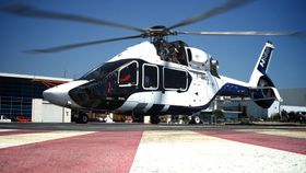 Her er den første H160-testmaskinen under bakketesting i Marignane i månedsskiftet mai/juni. Helikopteret fløy første gang 13. juni. 