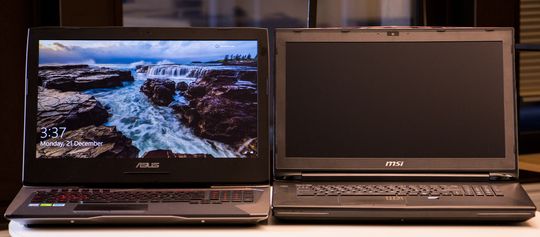 Asus ROG G752 til venstre. MSI GT72S til høyre.