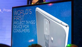Project Tango skal først dukke opp i en mobil fra Lenovo, som ennå ikke har designet klart. Bildet er tatt under CES-messen tidligere i år.